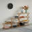 Basicwise Foldable Bamboo Shoe Rack and Storage Shelf Multi-Purpose Wooden Organizer for Entryway Closet or Living Room Space-Saving Stand for Shoes Slippers Plants Towels and Home Décor, 3-Tier 