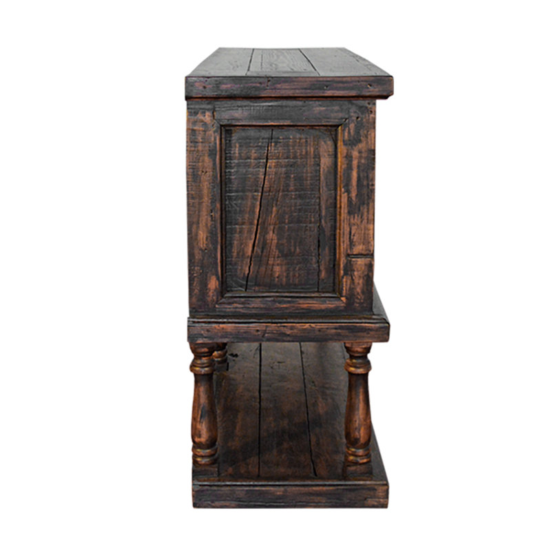 Console sculptée noire patinée
