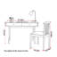 Ensemble de bureau rectangulaire en bois massif avec chaise Bellin