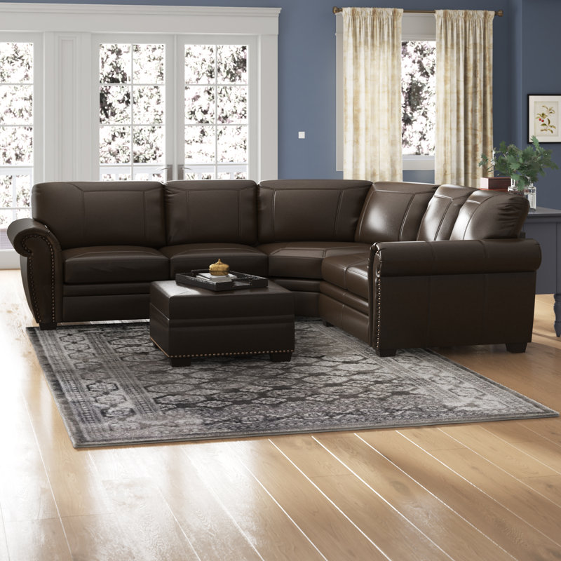 Railsback Faux Leather L-Shaped Sectional Symmetrical