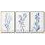 Antique Botanical in Blue I - Ensemble de 3 reproductions de photos sur toile-97760158-97760157