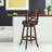 Carnes Swivel Upholstered Counter Stool with Solid Wood Frame-1387386301