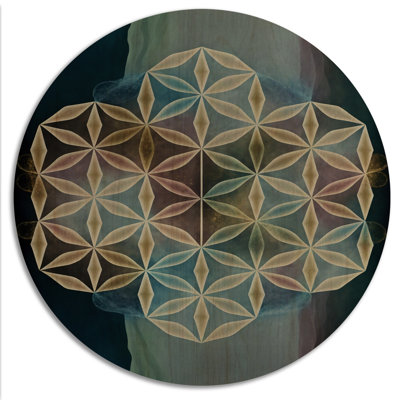 Ancient Sacred Retro Designs II - Modern Geometric Wood Wall Art - Natural Pine Wood