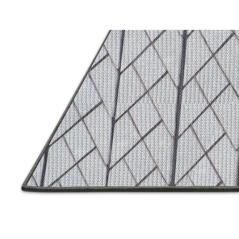 Tapis gris Power Loom, Rectangle 8 pi x 10 pi