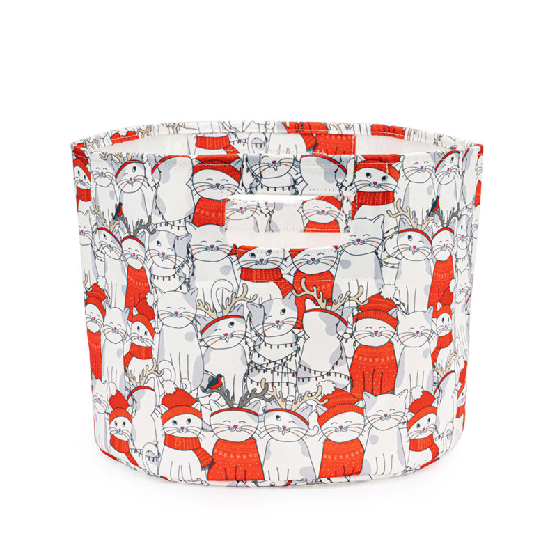 Winston Porter Fabric Storage Bin, Red