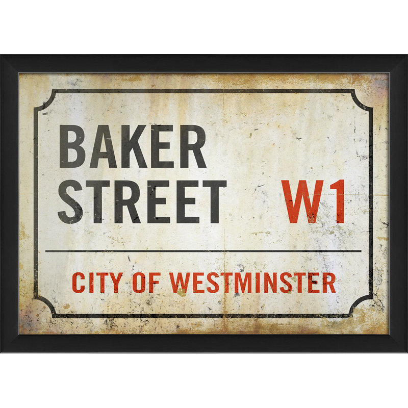 « baker street », art textuel encadré London Street