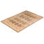 Tapis unique noué à la main brun / beige Vincy Mogul, 4 pi 1 po x 6 pi 1 po