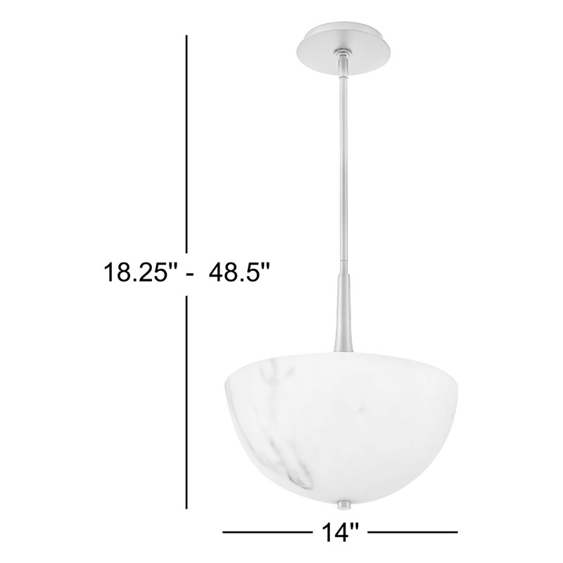3 - Ligh Bowl Pendant, Lacquered Brass