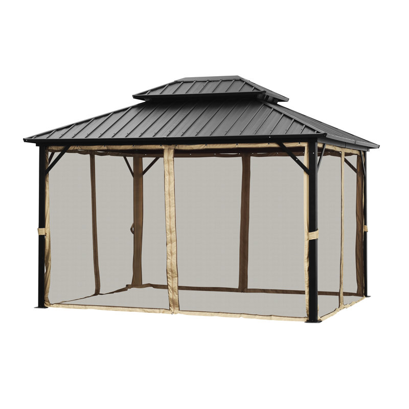 12 pi. L 10 pi. D Pavillon de jardin en aluminium