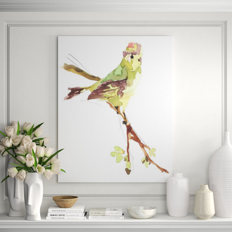 Golden Crowned Kingle Painting by Fern Cassidy, 46" H x 36" W, Glass Coat