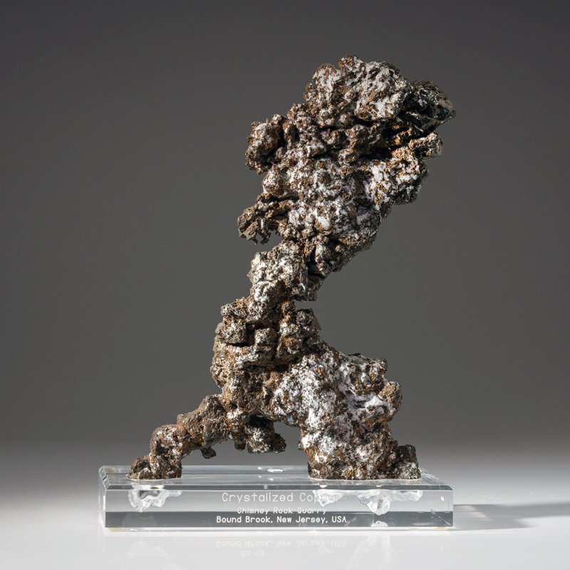 Crystallized Native Copper from Chimney Rock Quarry, Bound Brook, Somerset County, New Jersey