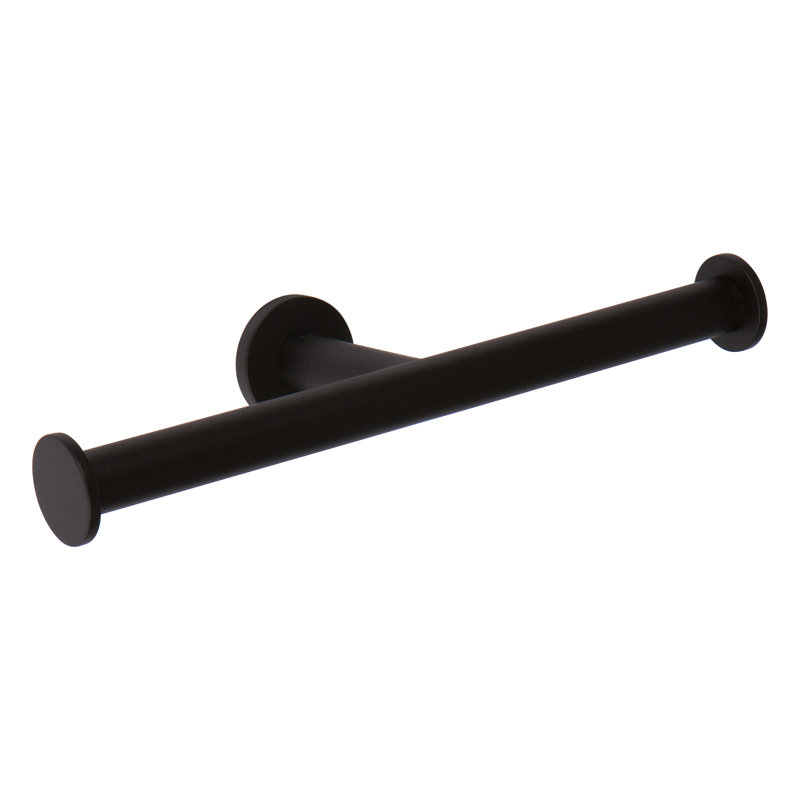 Kubic Open Double Toilet Paper Holder, Matte Black