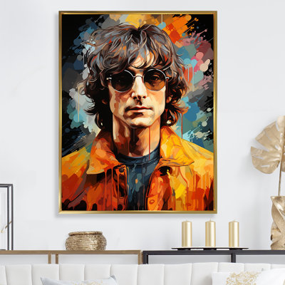 Jaune Popart Lennon Portrait - Portrait Wall Art Living Room_105795