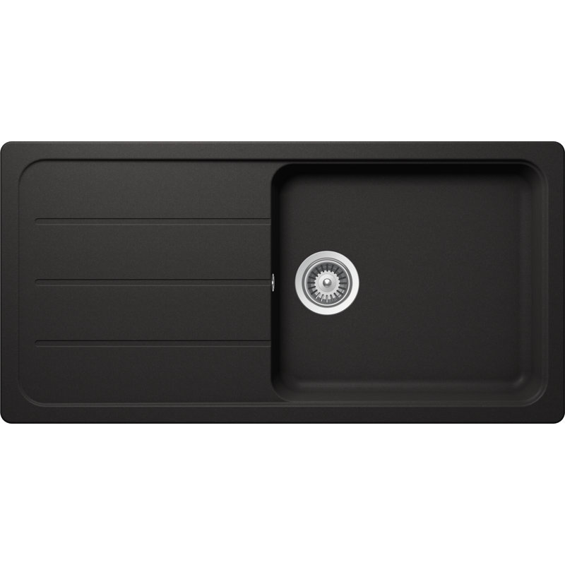 Schock Single Bowl Inset Kitchen Sink, Nero