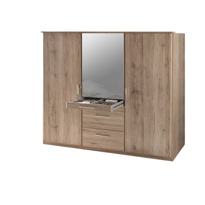 Guljan 3 Door Manufactured Wood Wardrobe