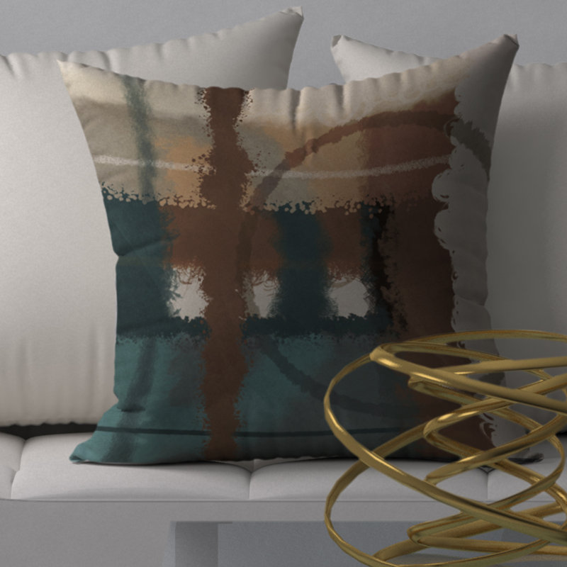 Housse de coussin carrée unique O.K., 18 po x 18 po