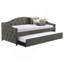 Lit de jour simple tapissier avec couchette Tremont Grey