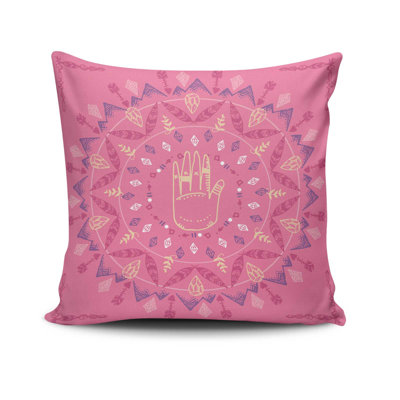 Decorative Cushion Cover, 17 x 17 Inches, 50% Cotton / 50% Polyester | Machine Washable at 104°F, Ironable, Concealed Zip Closure | Perfect for Living Room, Bedroom, and Stylish Home Décor