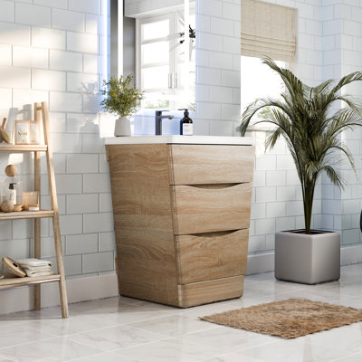 Caddric 25 In. Single Sink Bath Vanity With Acrylic Top And Integrated Sink