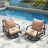 Metal Swivel Patio Lounge Chair with Thicken Cushions