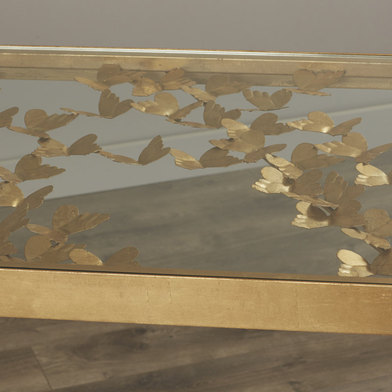 Chalanda Glass Top Metal Base Executive Desk