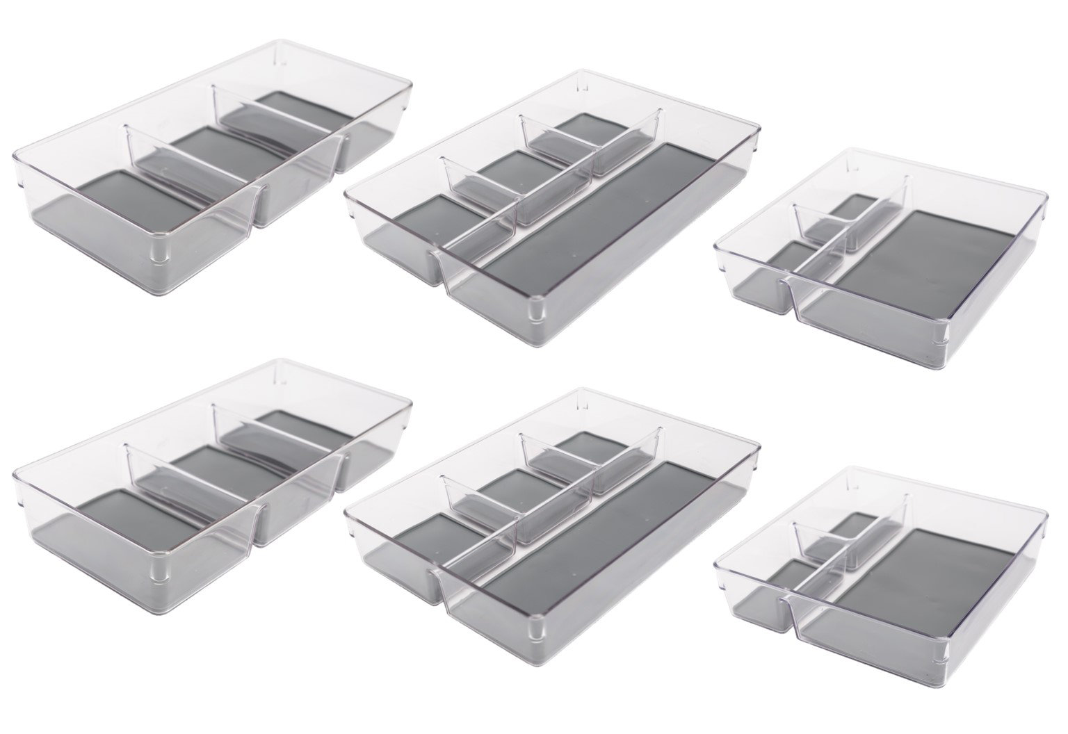 Lexi Home 3 Compartment Acrylic Organizer Tray | Mathis Home