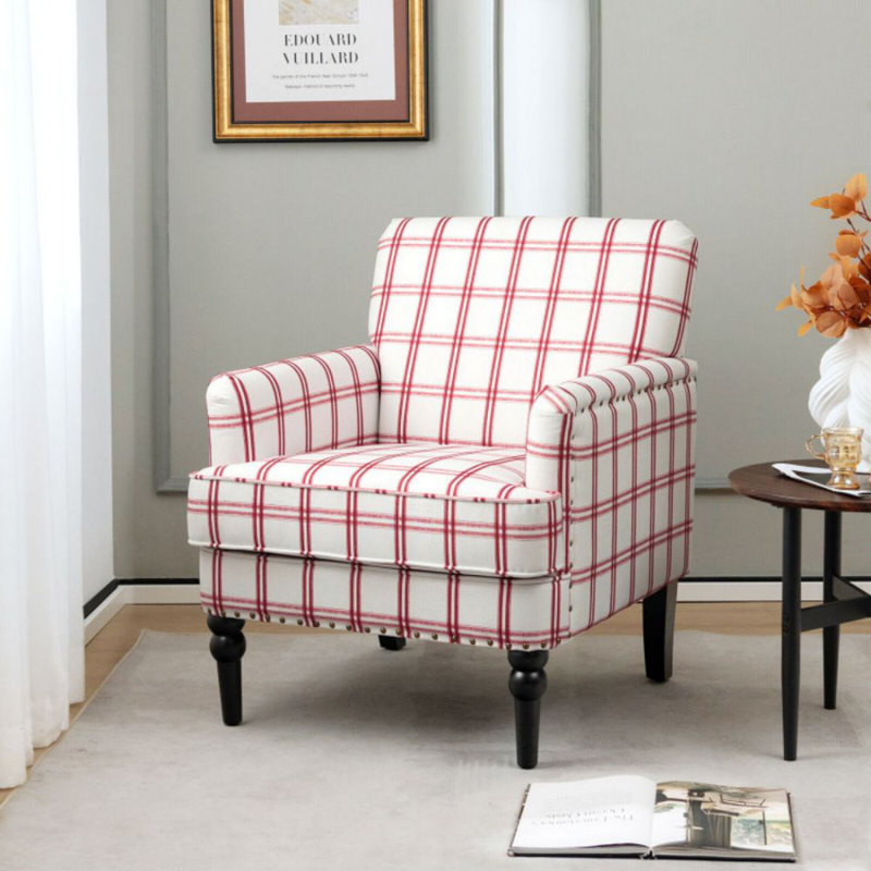 Fauteuil Kingstowne, Damier rouge