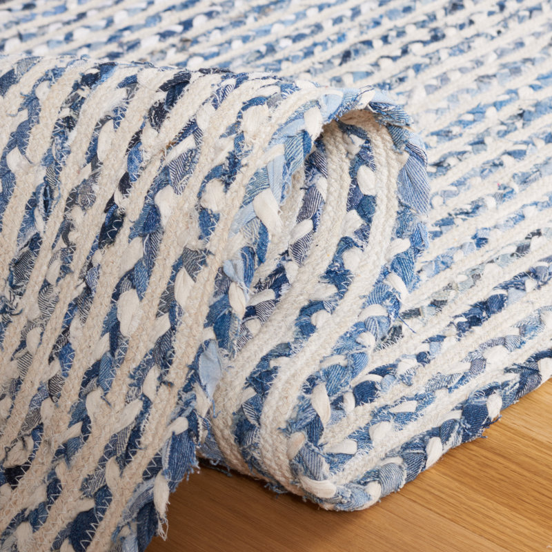 Tapis en coton tressé à la main, Rectangle 10 pi x 14 pi