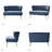 Euclid 47" Velvet 2-Seat Armless Loveseat-835275393