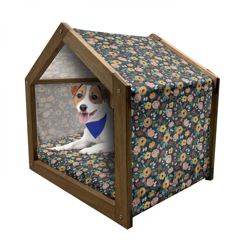 Niche pour chien en bois, H 32,28 po x l 39,37 po x P 28,35 po