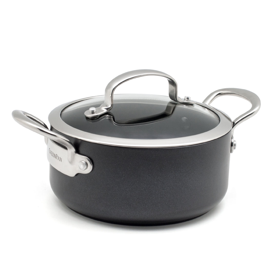 GreenPan Barcelona Black Kochtopf mit keramischer Antihaftbeschichtung mit deckel 18cm/2.1l