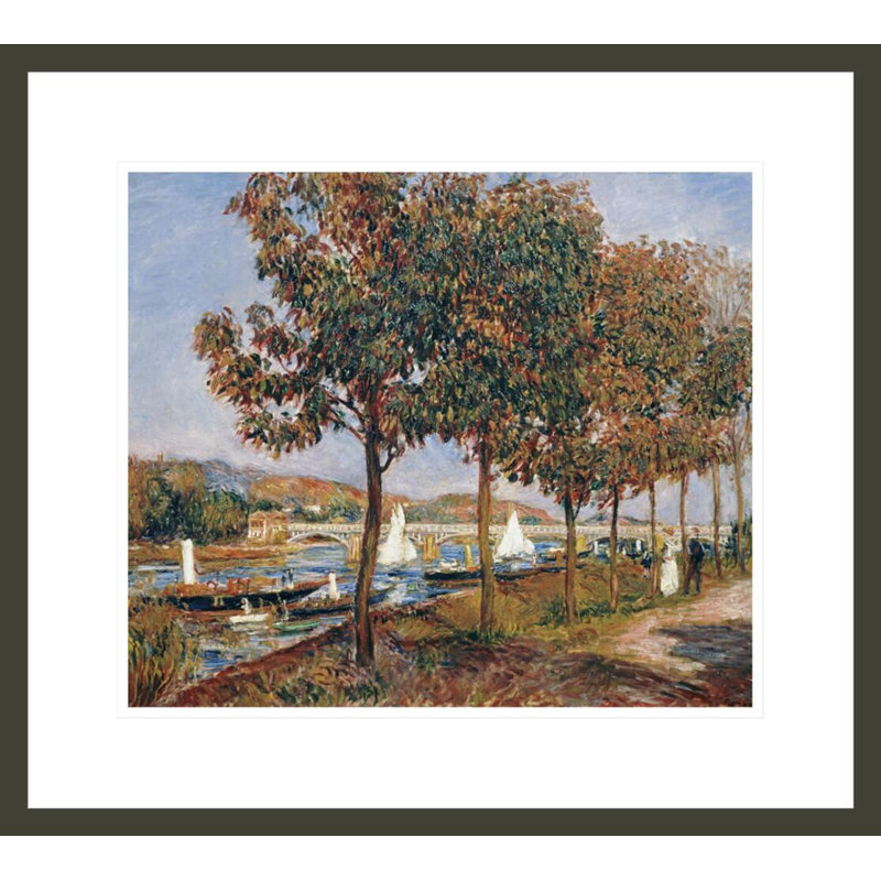 Le pont à Argenteuil, Pierre-Auguste Renoir, impression giclée sur cadre, H 17,75 po x l 19,75 po