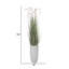 Herbe artificielle 74,3 po dans un grand pot de fleurs en pierre beige
