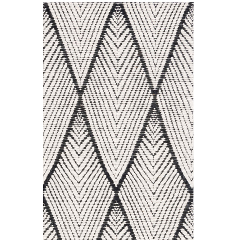 Marbella Handloomed Wool And Cotton Geometric Rug, Rectangle 6' x 9'
