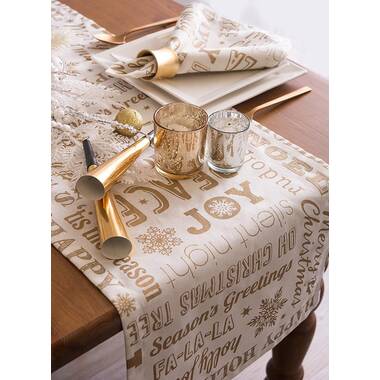 Mcmann Rectangle No Pattern Christmas Cotton Table Runner