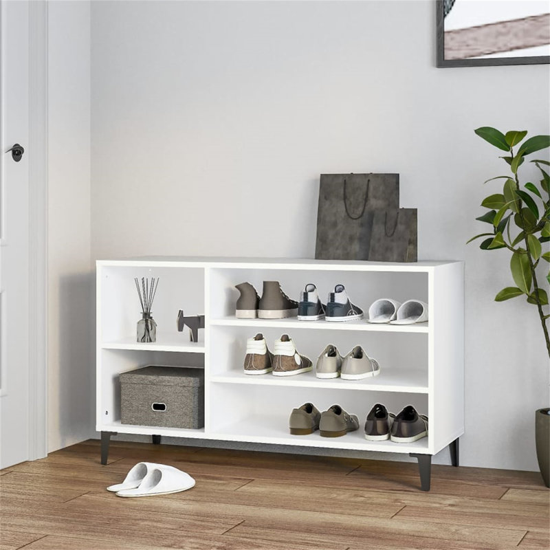 Behruz 11 Pair Shoe Storage Cabinet, White