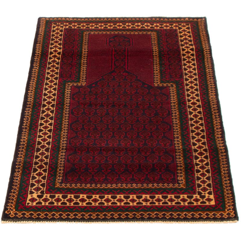 Tapis rouge foncé Lynnisha 2 pi 10 po x 4 pi 9 po