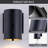 7" Outdoor Wall Sconce In A Black, 1-Light Exterior Wall Light, Cylinder Fixture, (7" H X 5" W), (Pack Of 2)