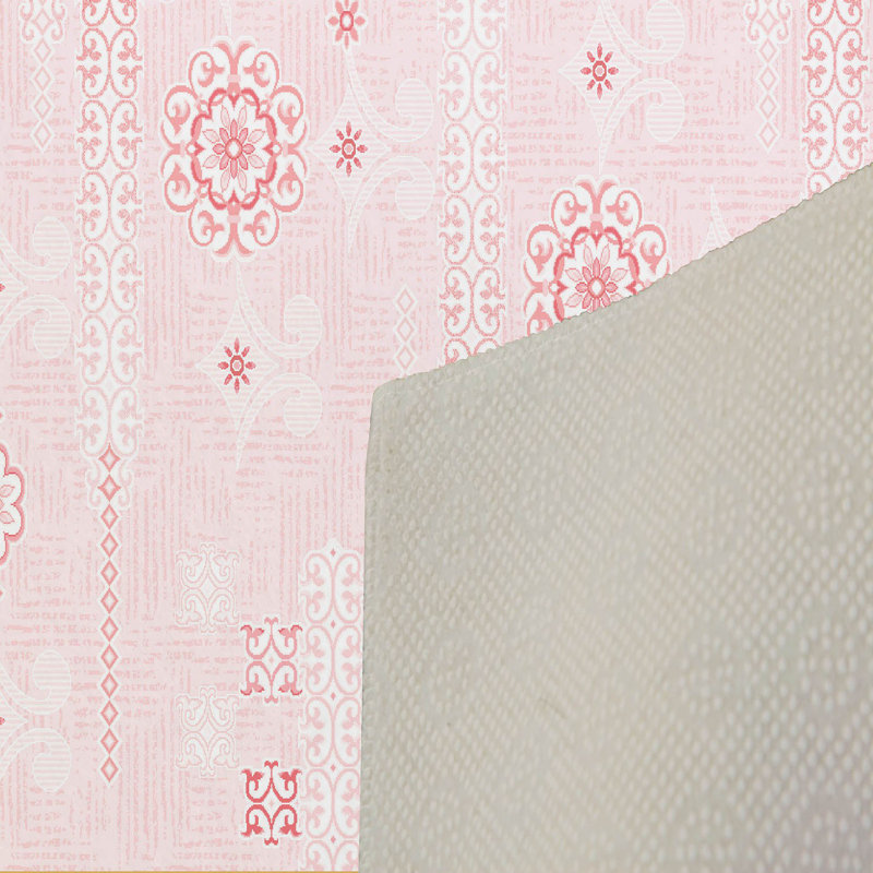 Tapis géométrique rose en polyester Bouffard, Rectangle 3 pi 3 po x 4 pi 11 po