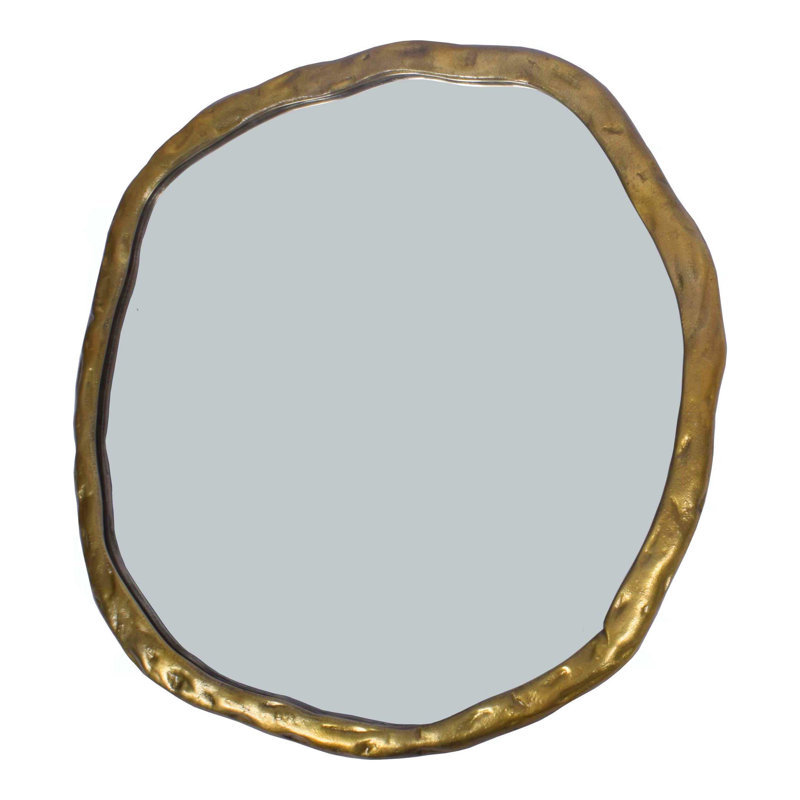 Nola Aluminum Novelty Mirror, Gold, 24" x 24"
