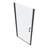 1 3/8" Adjustment,Universal Pivot Shower Door, Open Outside, With 1/4" Tempered Glass And Matted Black Finish-123810679