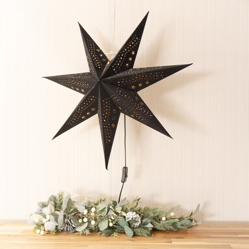 LED Christmas Tree Topper, Black, 60" H x 60" W x 60" D