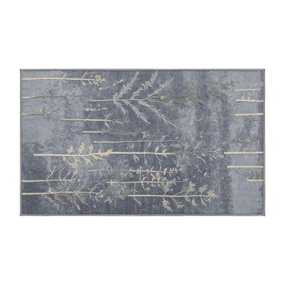 Tapis gris lavable à la machine