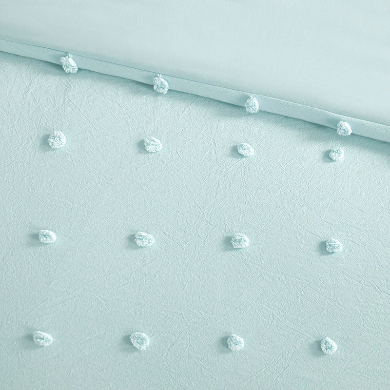 Ensemble d'édredon en coton , Édredon double / grand, 2 taies décoratives et 2, Turquoise