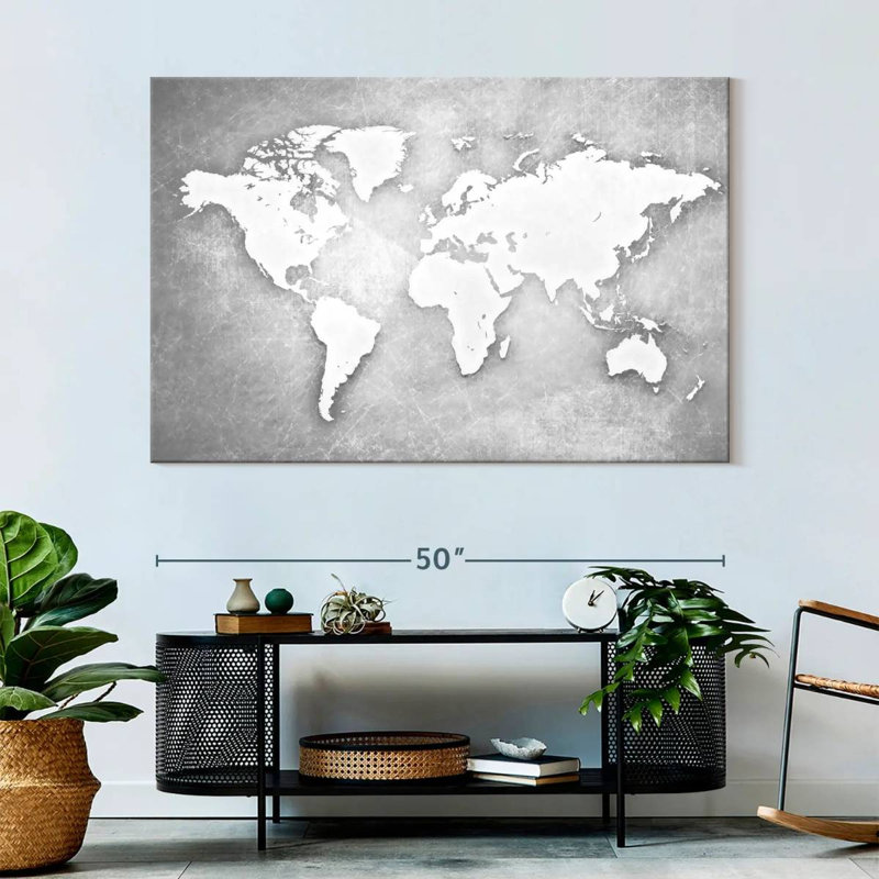 Carte du monde Aliaz, H 34 po x l 51 po