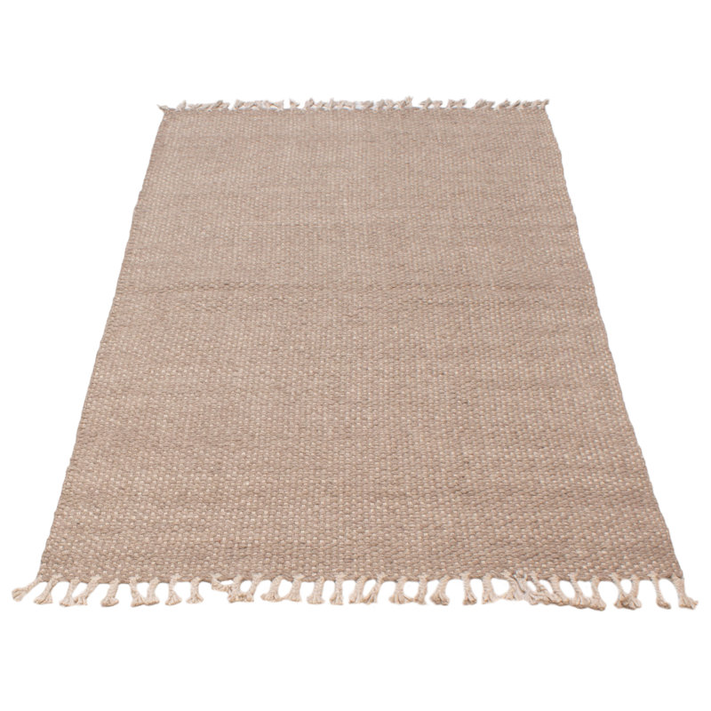 Tapis taupe en laine New Age Aguiluz