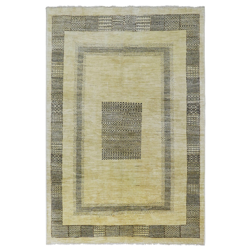 Stippled Ivory Gabbeh 4'4" x 6'7"