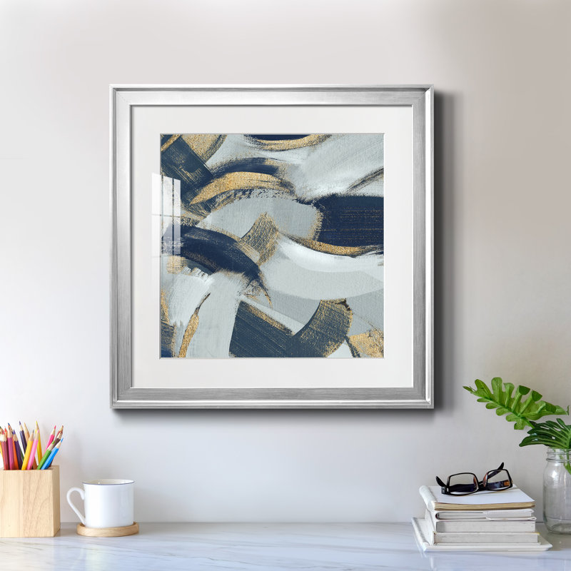 Rustique et doux-amer II - peinture encadrée, H 17,5 po x l 17,5 po x P 1,5 po, Papier avec cadre argenté