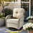 6-Person  All-Weather Wicker Outdoor Sectional With Cushions,Swivel Rockers,Led Coffee Table And Fire Pit-611241787