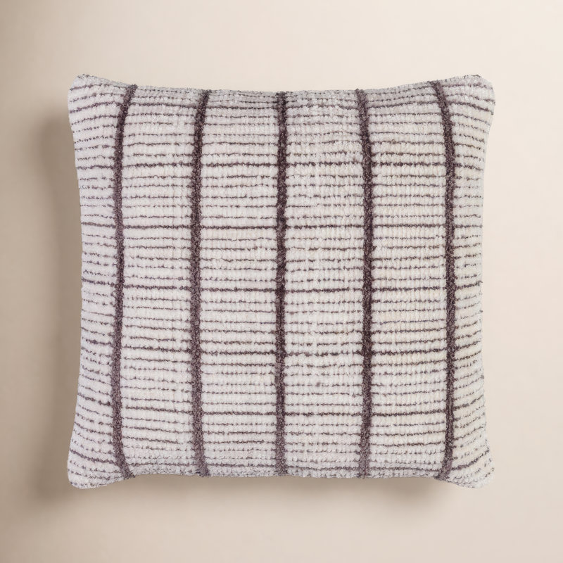 Wanderer Polyester Throw Square Pillow, Dark Charcoal, Down, 20" x 20"